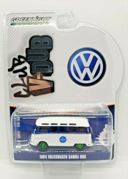 GREEN36020-AVERT - VOLKSWAGEN Samba Bus PANAM jantes vertes Série Club V-Dub version Green Metal vendu sous blister - 1