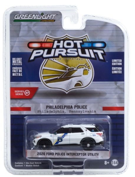 GREEN42950-F - FORD Police Interceptor Utility 2020 police américaine de Philadelphie Série The Hot Poursuit vendue sous blister - 1