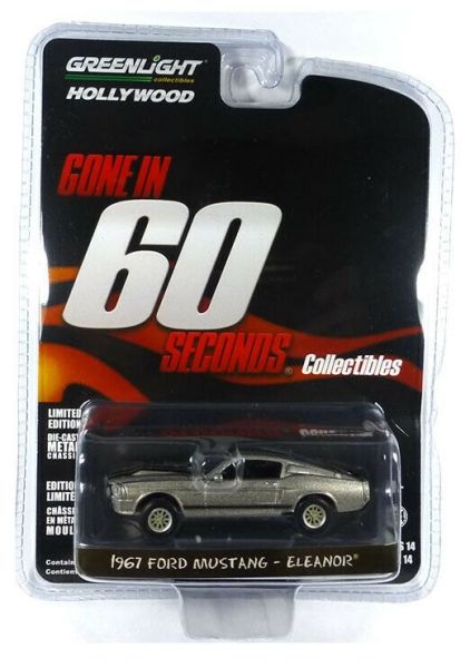 GREEN44742 - FORD Mustang grise 1967 Eleanor du film 60 Secondes Chrono vendue sous blister - 1