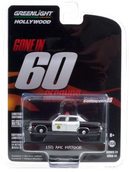 GREEN44910-A - AMC matador 1973 police blanche et noire Gone In 60 Seconds vendue sous blister - 1