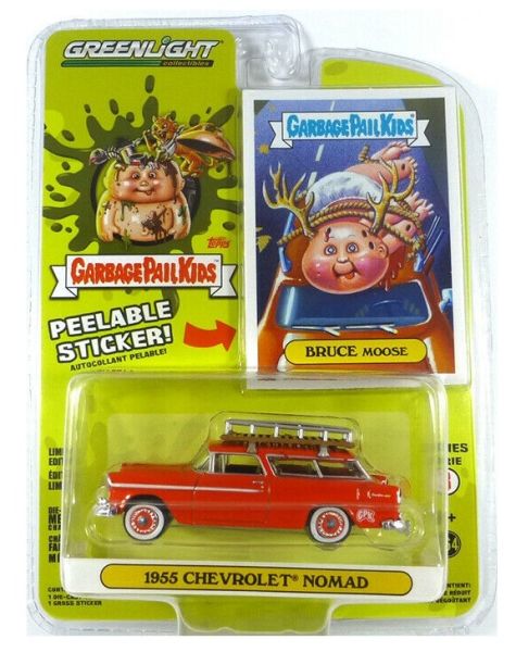 GREEN54050-A - CHEVROLET Nomad break rouge 1955 série Garbage Pail kids vendue sous blister - 1