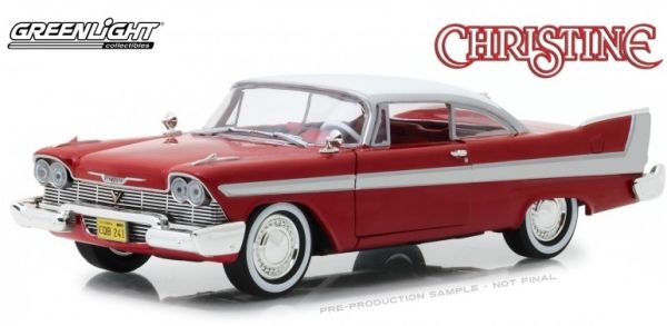 GREEN84071 - PLYMOUTH Fury 1958 rouge toit blanc du film Christine 1983 - 1