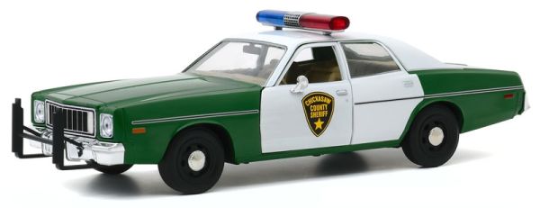 GREEN84096 - PLYMOUTH Fury 1975 verte et blanche Police Américaine du Conté de Chickasaw - 1