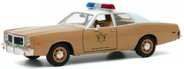 GREEN84097 - DODGE Coronet 1975 marron et blanche Police Américaine de Choctaw - 1