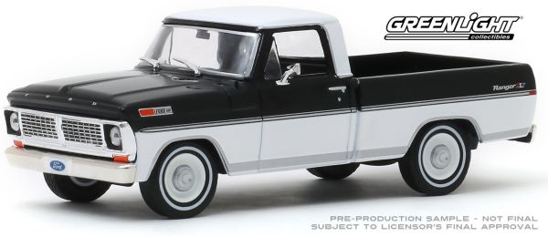 GREEN86338 - FORD F-100 pick-up 1970 noir et blanc - 1
