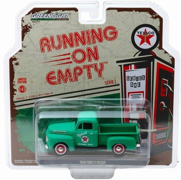 GREEN87010-A - FORD F1 pickup 1948 TEXACO Roberts Beaumont Texas vendue sous blister - 1