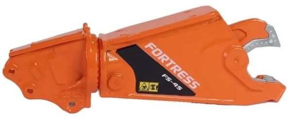 GF118-2-O - Cisaille à ferraille FORTRESS FS45-R Orange avec support de flèche pour pelle de 25 Tonnes - 1