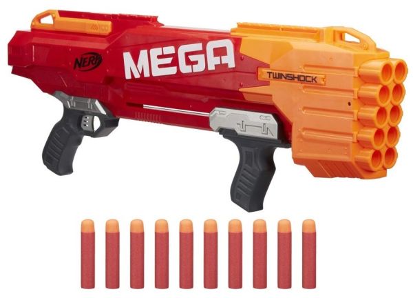 HASB9894 - NERF Elite Méga Twinshock avec 10 fléchettes - 1