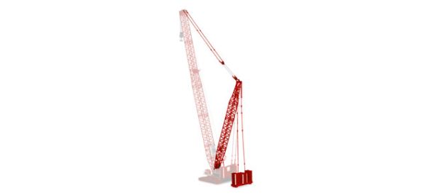 HER076753 - Derrick et masses pour grue LIEBHERR LR1600/2 rouge - 1