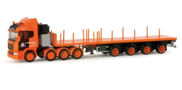 HER156004 - SCANIA R HL 8x4 avec plateau 4 Essieux - VAN GRINSVEN - 1