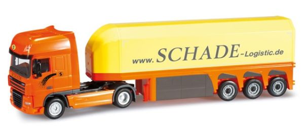 HER302340 - DAF XF 105 SSC 4x2 avec semi-remorque porte-verre 3 Essieux - SCHADE - 1