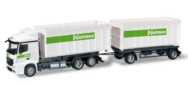 HER303347 - MERCEDES  Actros Streamspace Porteur benne déposable 3 Essieux avec remorque 2 Essieux - NEHLSEN - 1