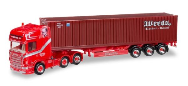 HER304191 - SCANIA R09 6x4 avec semi-porte container et container 40Pieds - WEEDA / WEC LINES - 1
