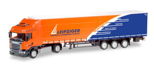 HER307444 - SCANIA R13 HL 4x2 avec semi bachée 3 essieux transport Leipziger - 1