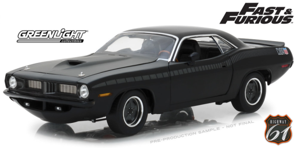 HIGHWAY-18005 - PLYMOUTH Barracuda Fast And Furious 7 noire - 1