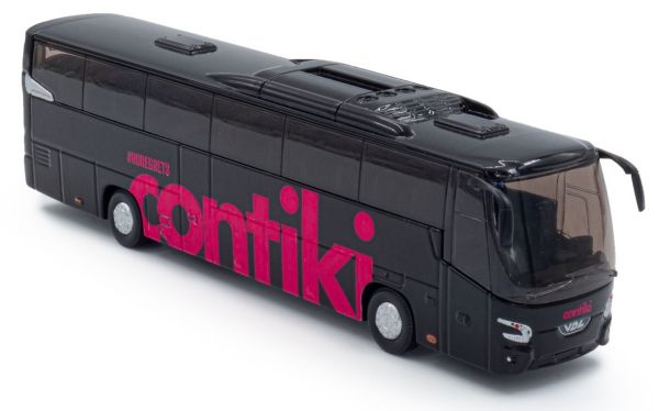 HOL8-1146A - Bus de tourisme VDL Futura Contiki noir marquage rose - 1