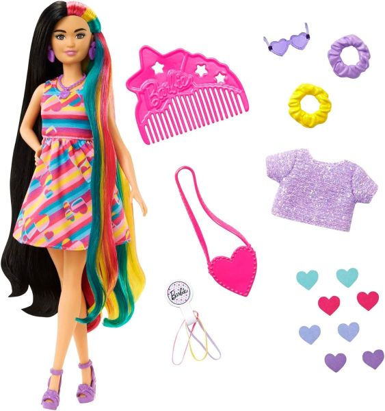 MATHCM90 - Barbie Totally Hair- Cheveux multicolores avec accessoires - 1