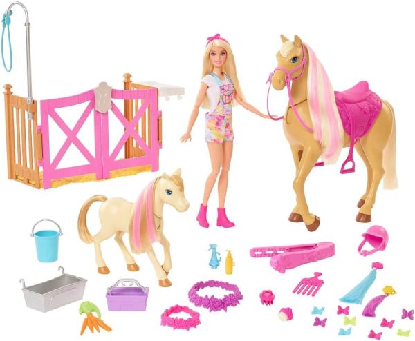 MATHGB58 - Coffret de toilettage des chevaux avec Barbie - 1