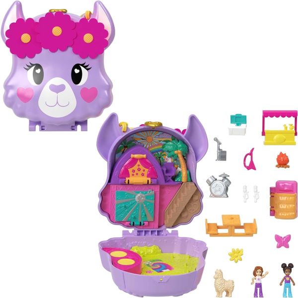 MATHKV33 - L'Aventure du Lama avec figurines et accessoires Polly Pocket - 1