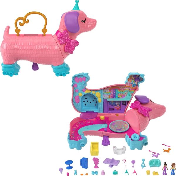 MATHKV52 - La fête du chiot avec figurines et accessoires Polly Pocket - 1