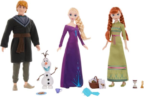 MATHLW59 - 3 Figurines LA REINE DES NEIGES – Elsa Anna Kristof et Olaf - 1