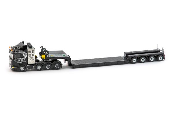 IMC32-0020 - SCANIA R-Streamline Hightline 8x4 avec semi porte engins 4 essieux transport WBA - 1