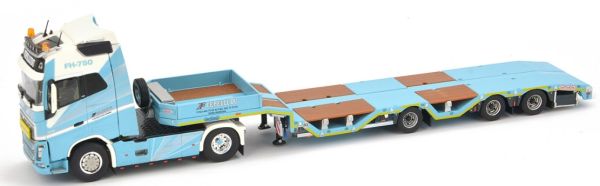 IMC32-0021 - VOLVO FH04 Globettroter 4x2 avec porte engin NOOTEBOOM 3 Essieux CEPELLUDO - 1