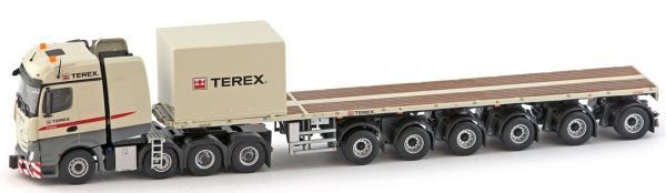 IMC33-0054 - MERCEDES BENZ Actros Bigspace 8x4 TEREX avec semi plateau NOOTEBOOM 6 essieux - 1