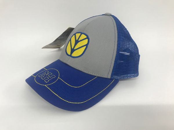 CASNH506 - Casquette NEW HOLLAND Bleu avec logo jaune sur fond gris - 1