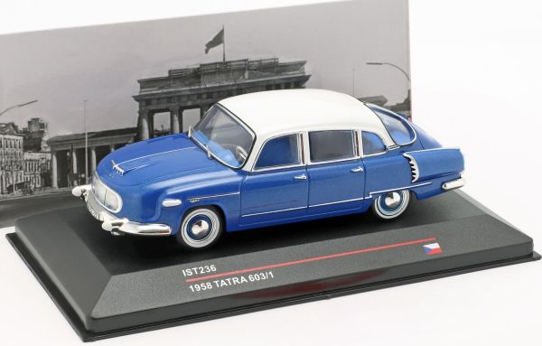 IST236 - TATRA 603/1 1958 bleue toit blanc - 1