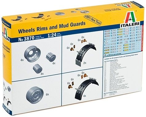 ITA3870 - Ensembles de jantes et gardes boues pour maquette ITALERI maquette à monter et à peindre - 1