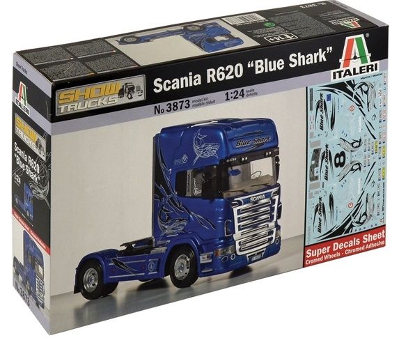 ITA3873 - SCANIA R620 V8 4x2 Blue Shark Show Truck maquette à monter et à peindre - 1
