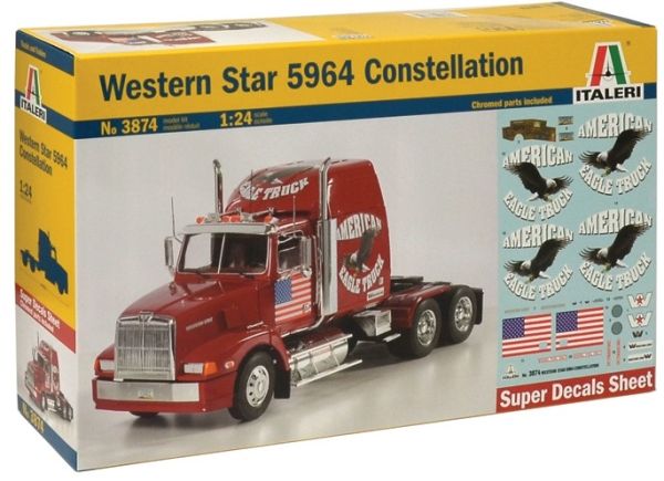 ITA3874 - WESTERN STAR constellation American Eagle Trucks maquette à monter et à peindre - 1