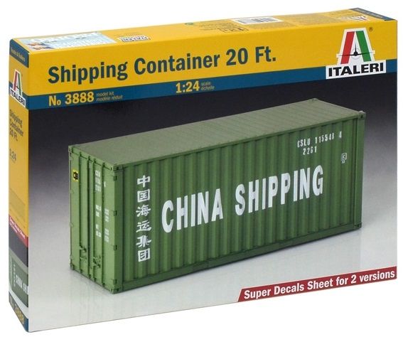 ITA3888 - Container maritime 20 pied China Shiping maquette à monter et à peindre - 1