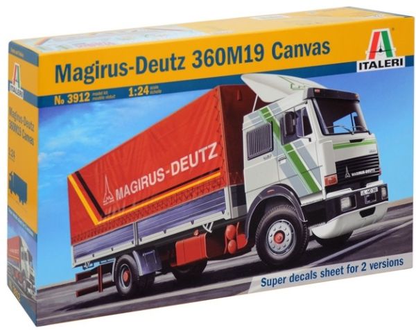 ITA3912 - MAGIRUS DEUTZ 360M19 190-36 porteur baché à ridelles 4x2 maquette à monter et à peindre - 1