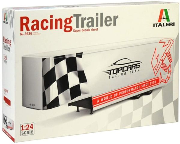 ITA3936 - Remorque fourgon 2 essieux Topcars Racing Team maquette à monter et à peindre - 1