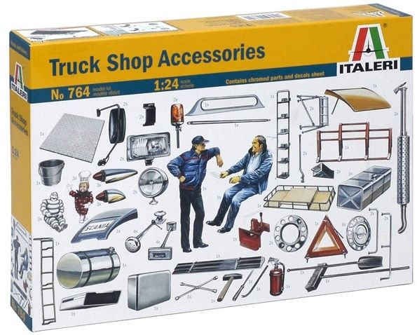 ITA764 - Accessoires divers pour camion ITALERI maquette à monter et à peindre - 1