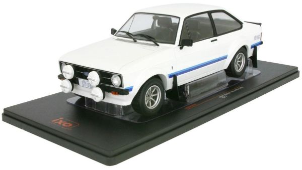 IXO18CMC029 - FORD Escort MK II RS1800 1977 blanche à bandes bleues - 1