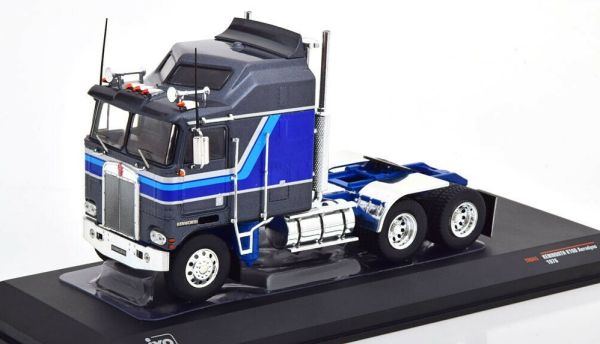 IXOTR045 - KENWORTH K100 Aerodyne 1976 bleu et gris chassis bleu - 1
