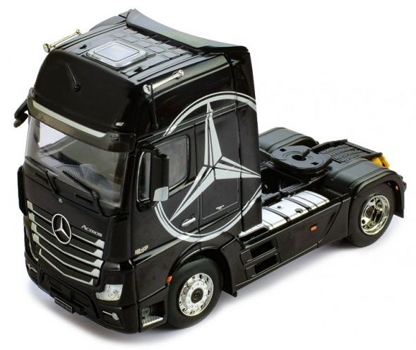 Mercedes Actros noir + Remorque plateau