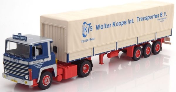 IXOTTR004 - SCANIA LBT 141 4x2 et remorque bachée à ridelles 3 essieux Wolter Koops - 1