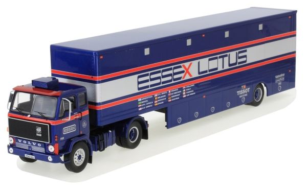 IXOTTR021 - VOLVO F89 4x2 et remorque transport de voitures de courses Team Essex Lotus - 1