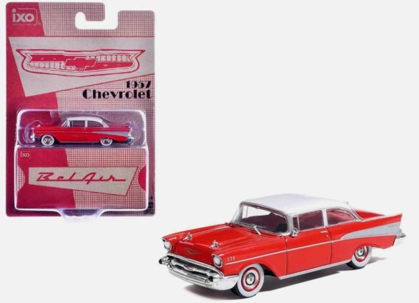IXO-IA64008 - CHEVROLET Bel-Air 1957 Rouge et Blanc sous blister - 1