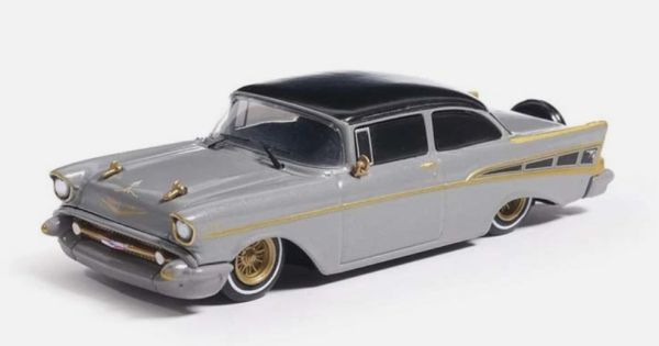 IXO-IA64014 - CHEVROLET Bel-Air Lowrider 1957 Gris sous blister - 1