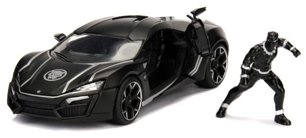 JAD253225004 - LYKAN Hypersport noire Black Panther Marvel Avengers avec figurine incluse - 1