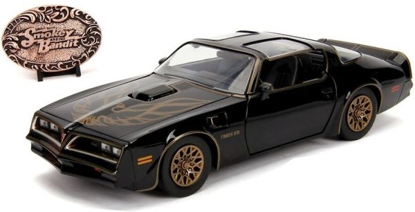 JAD253255001 - PONTIAC Firebird 1977 noire de la série Smokey & Bandit avec boucle de ceinture - 1