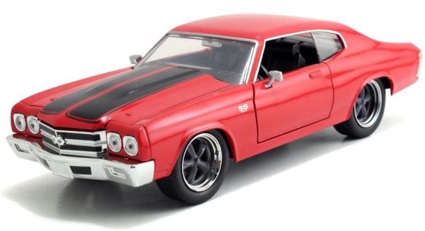 JAD97193 - CHEVROLET Chevelle SS 396 1970 rouge bandes noires de Dom's du film Fast And Furious 4 - 1