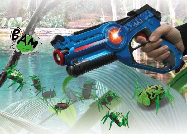 Pistolet chasse aux insectes laser bleu - Référence 410064