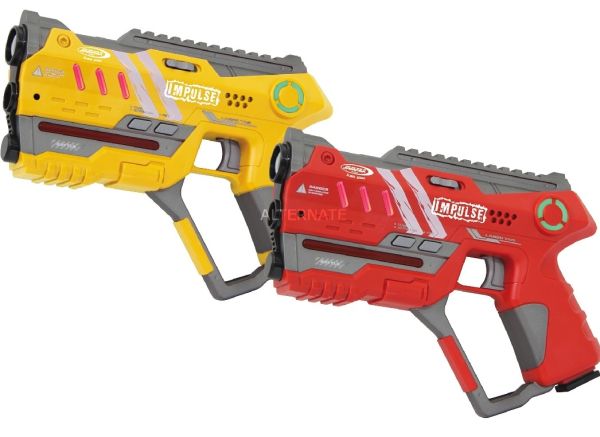 JAM410085 - 2 Pistolet à impulsion laser Jaune et rouge - 1
