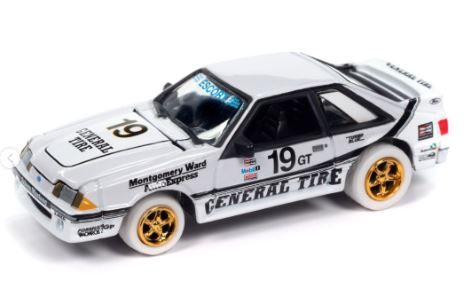 JLCT014-3A_BLANC - FORD Mustang GT jantes blanche - Sallen General Tire #19 1988 de la série COLLECTOR TINS 2024 sous blister - 1